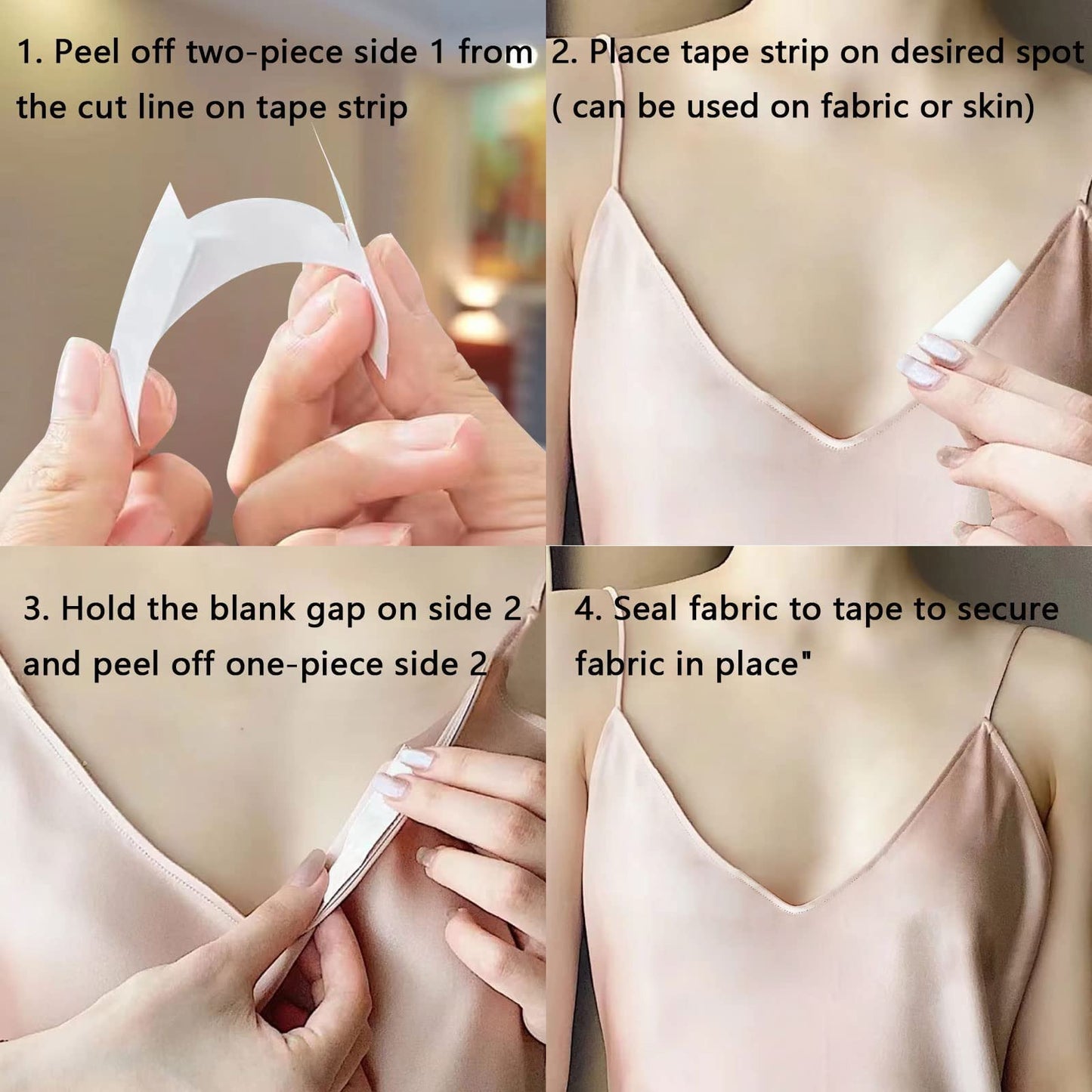 Tira adhesiva para la ropa - (50 tiras + 50 Gratis)