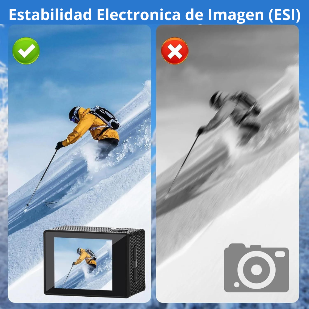 Camara Deportiva 4K + Accesorios y Soportes De Regalo