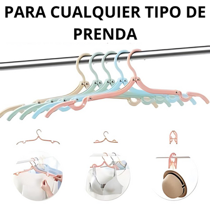 Pack de 5 Perchas Plegables Velquia (5+5 Gratis)