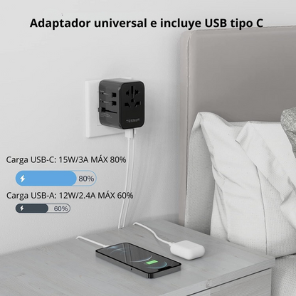 Adaptador de Enchufe Univeral Para Viaje