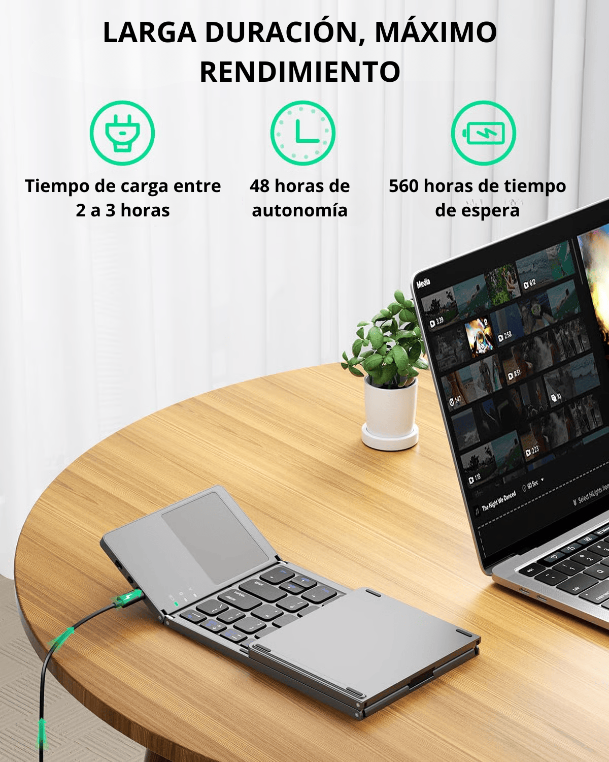 Teclado Plegable Portátil